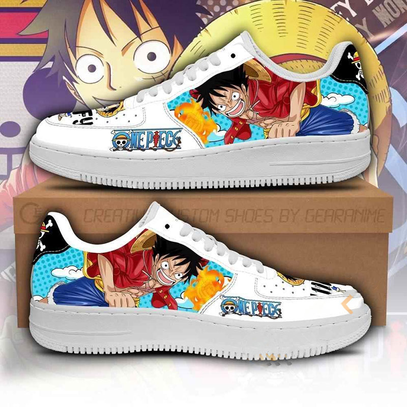 Monkey D Luffy Custom One Piece Anime Nike Air Force Shoes