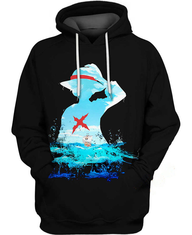 Monkey D. Luffy Sea Artwork Hoodie 3D