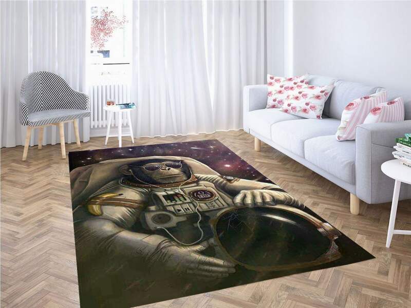 Monkey Space Farer Carpet Rug