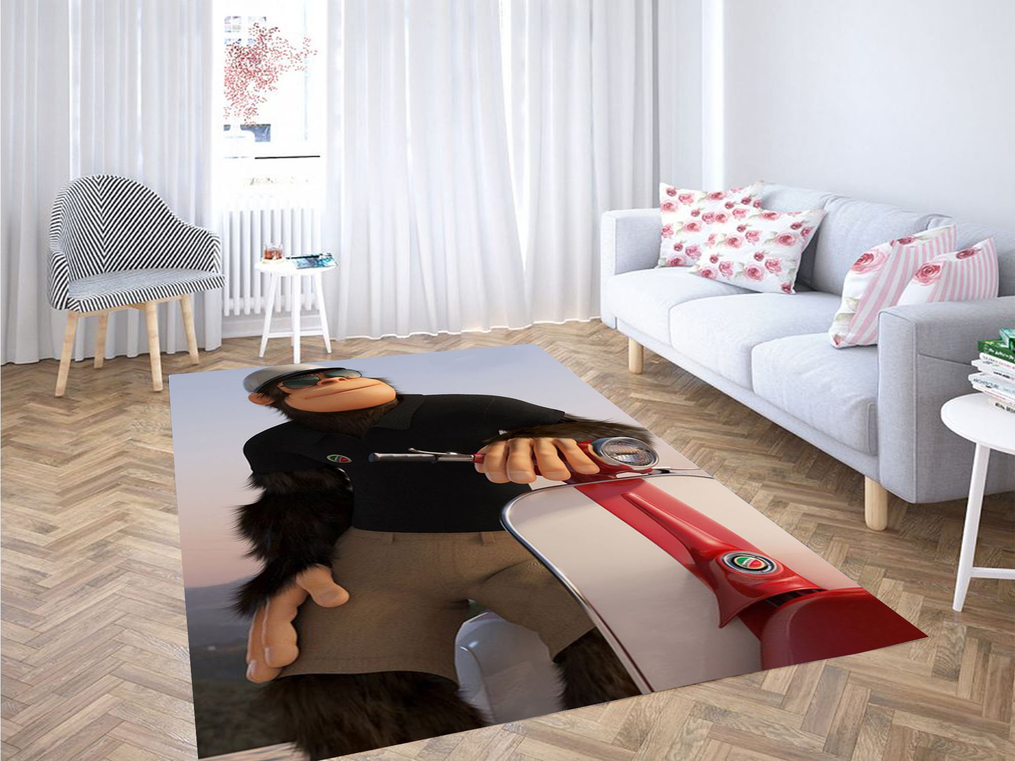 Monkey The Pizza Boy Carpet Rug