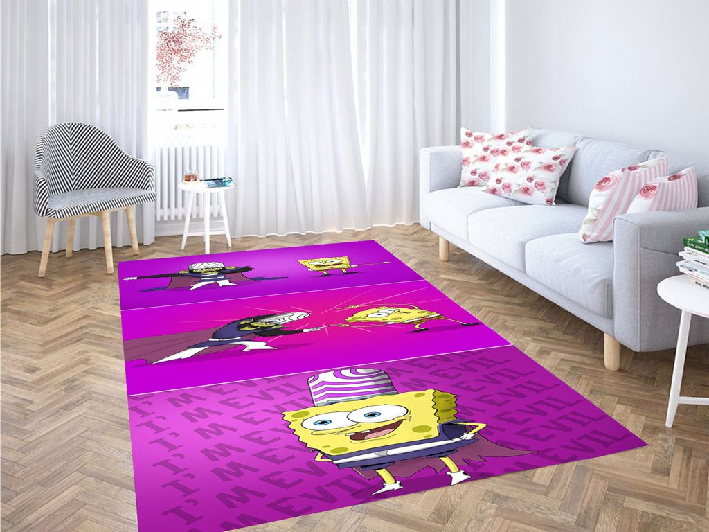 Monkey&spongeboob Wallpaper Living Room Modern Carpet Rug