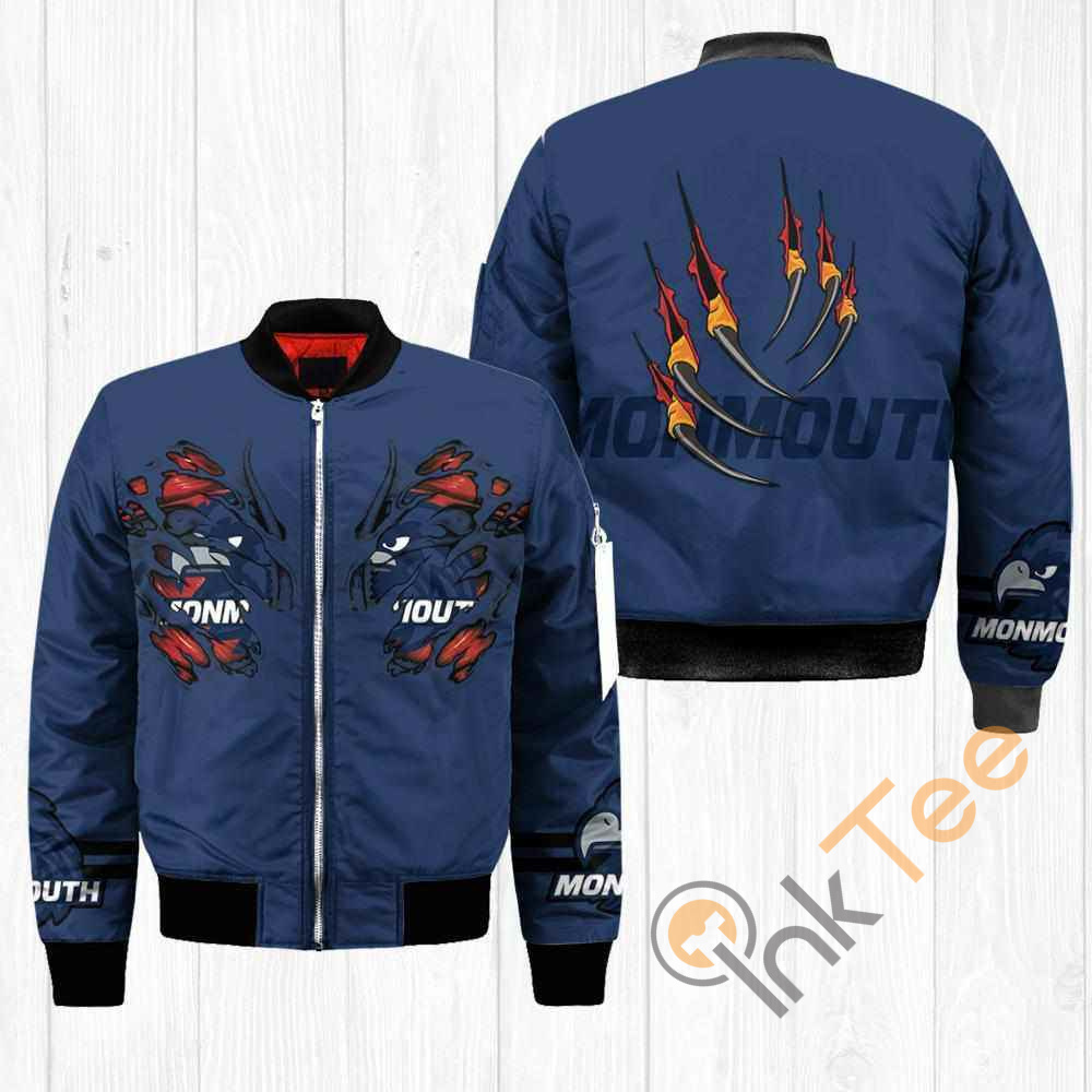 Monmouth Hawks NCAA Claws Apparel Best Christmas Gift For Fans Bomber Jacket
