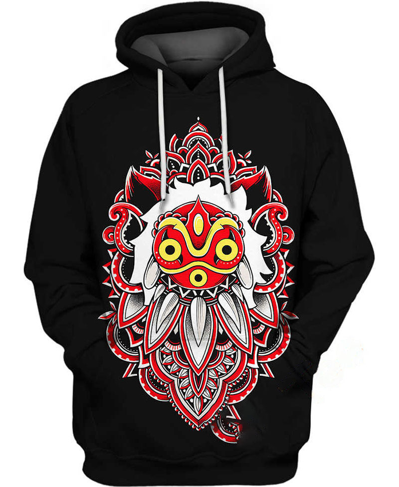 Mononoke Mask Hoodie 3D