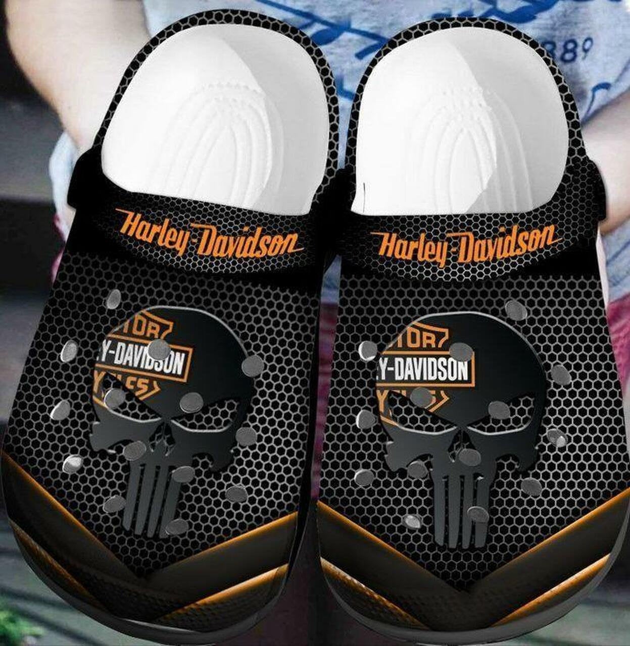 Moto Harley Davidson Personalized Crocs Clog Shoes