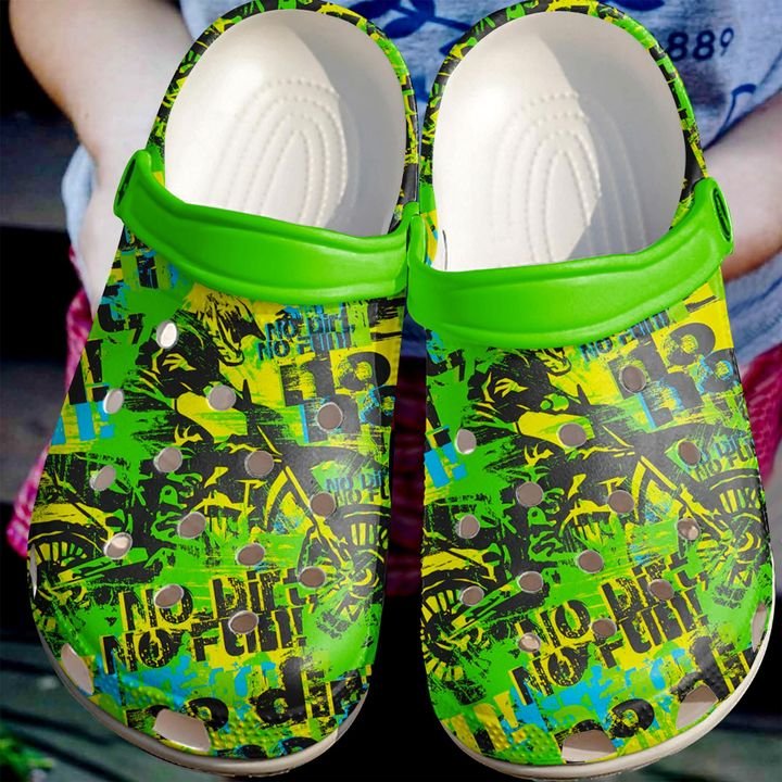 Motor No Dirt Fun Crocs Clog Shoes