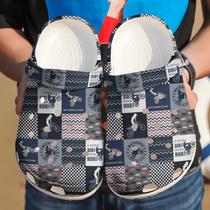 Motorcross Pattern Crocs Clog Shoes