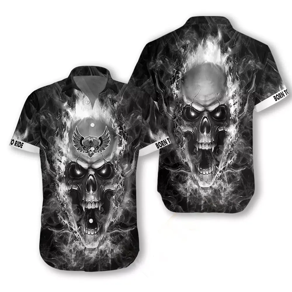 Motorcycle Road King Hawaiian shirts