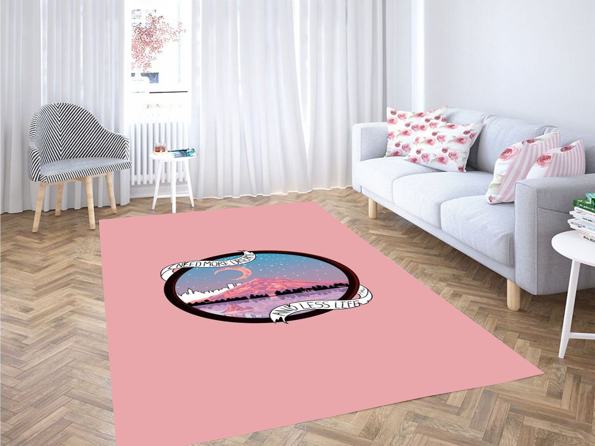 Mountain Wallpaper Carpet Rug