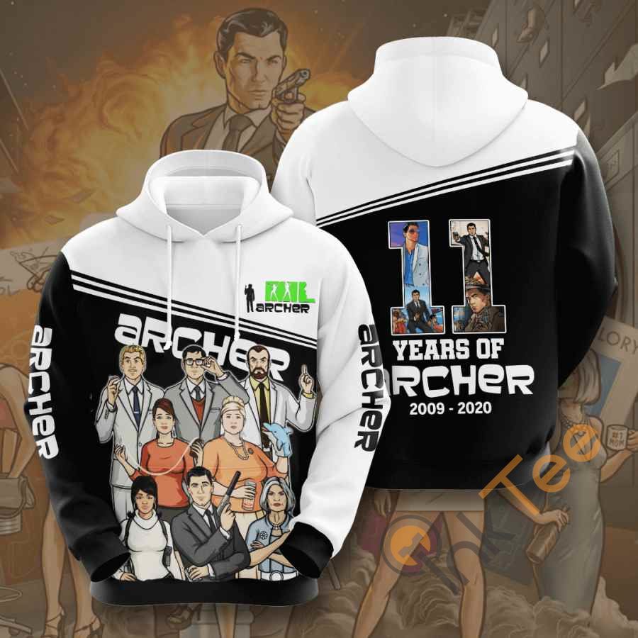 Movie Archer Usa Hoodie 3D
