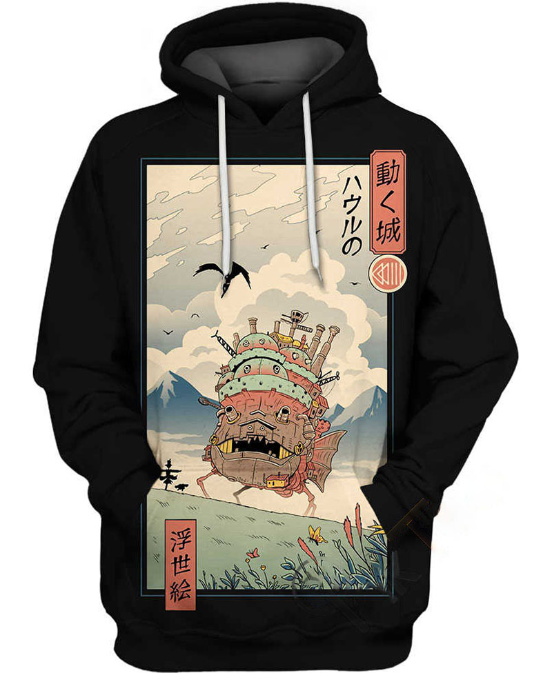 Moving Castle Ukiyo E Hoodie 3D