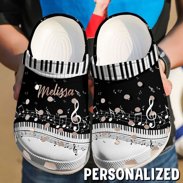 Music Personalized Piano Sheet Crocs Clog Shoes