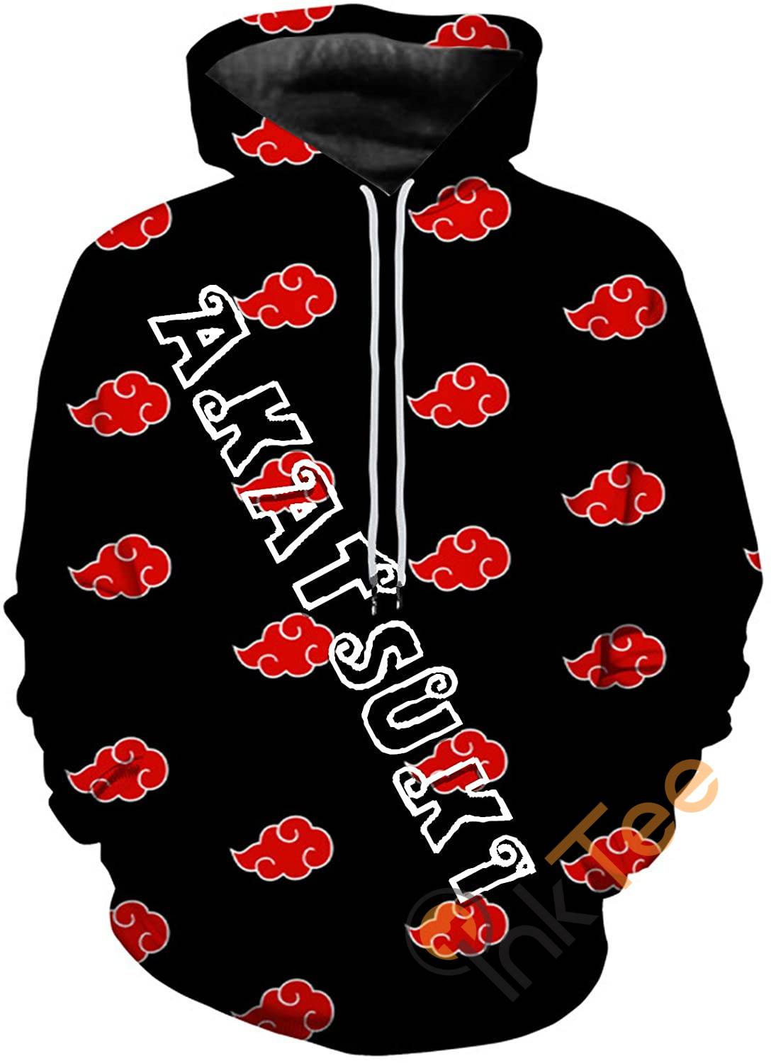 Naruto Print Pullover With Front Pocket Hoodie 3D