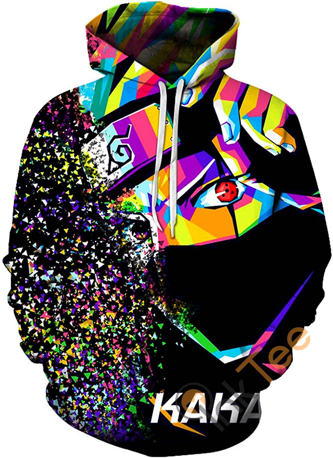 Naruto Print Pullover With Front Pocket Hoodie 3D