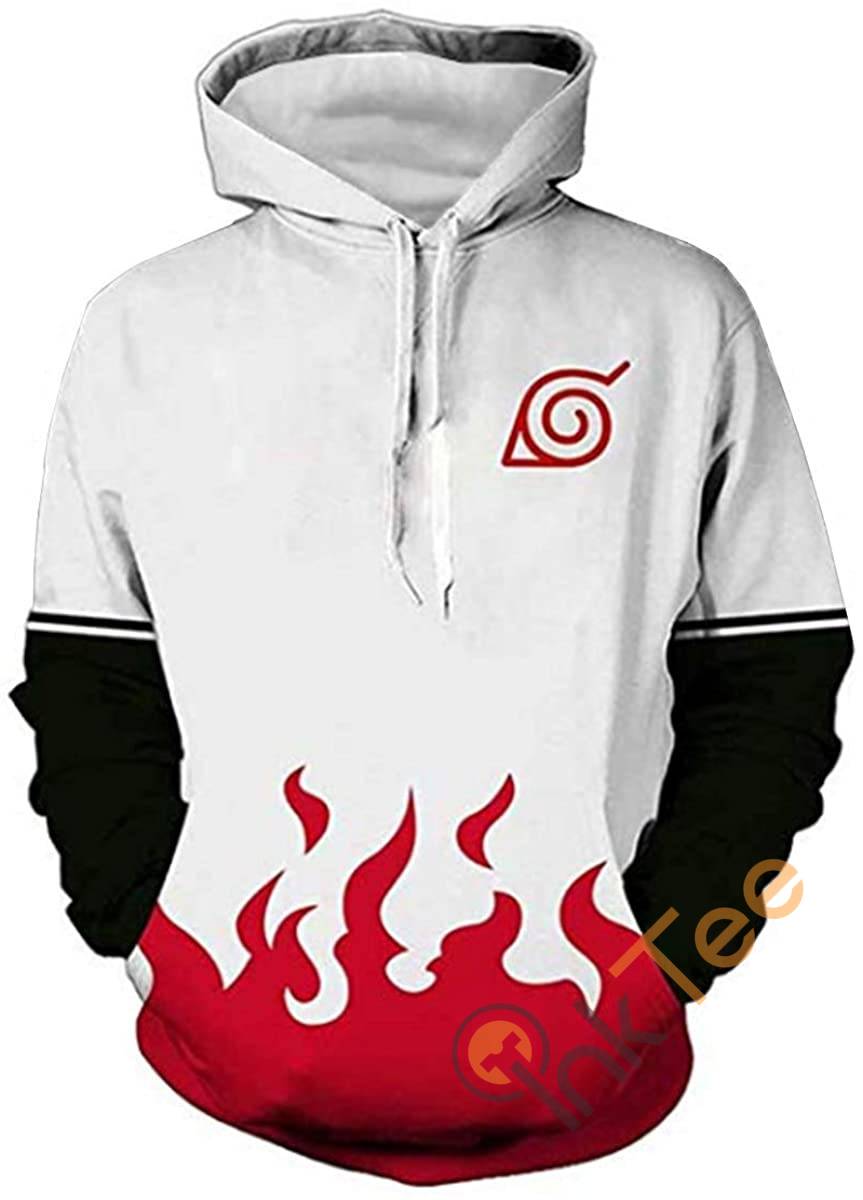 Naruto Print Pullover With Front Pocket Hoodie 3D