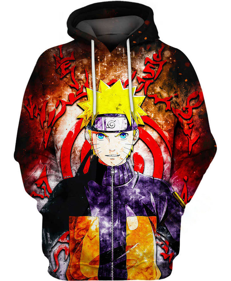 Naruto Uzumaki Symbols Seal Hoodie 3D