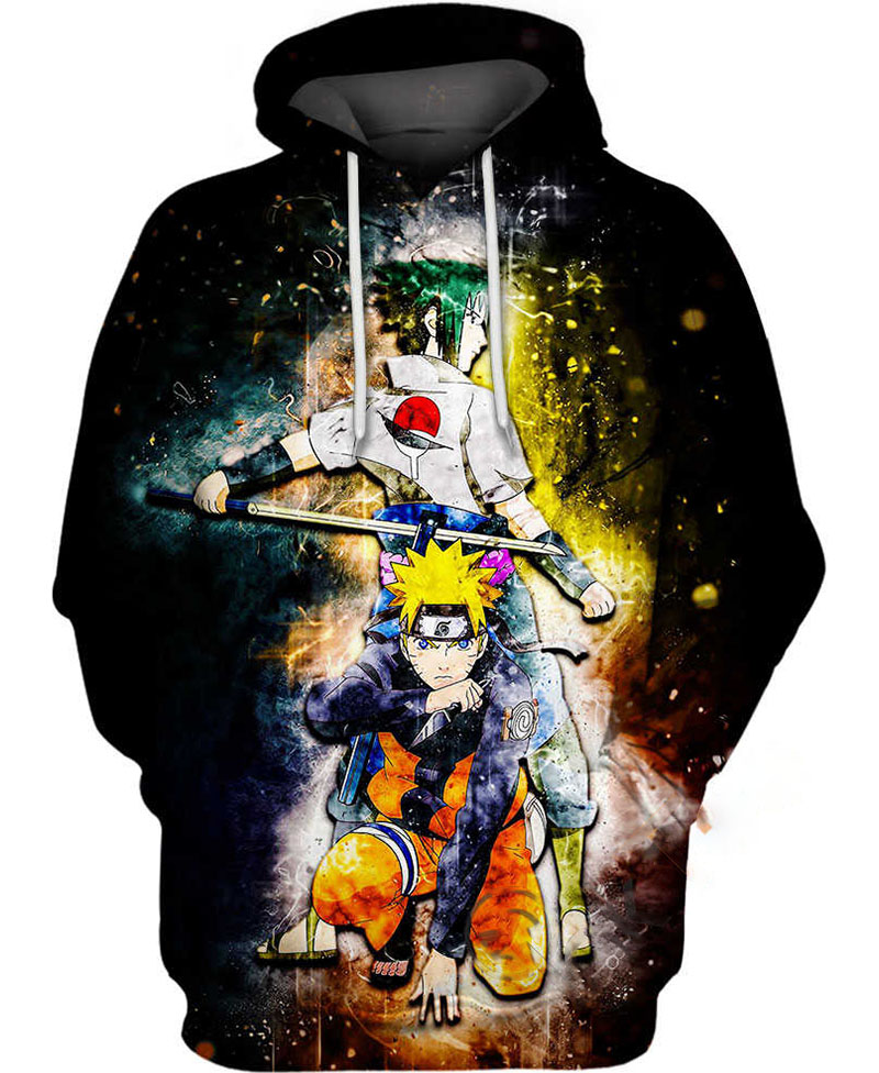 Naruto With Sasuke Hoodie 3D