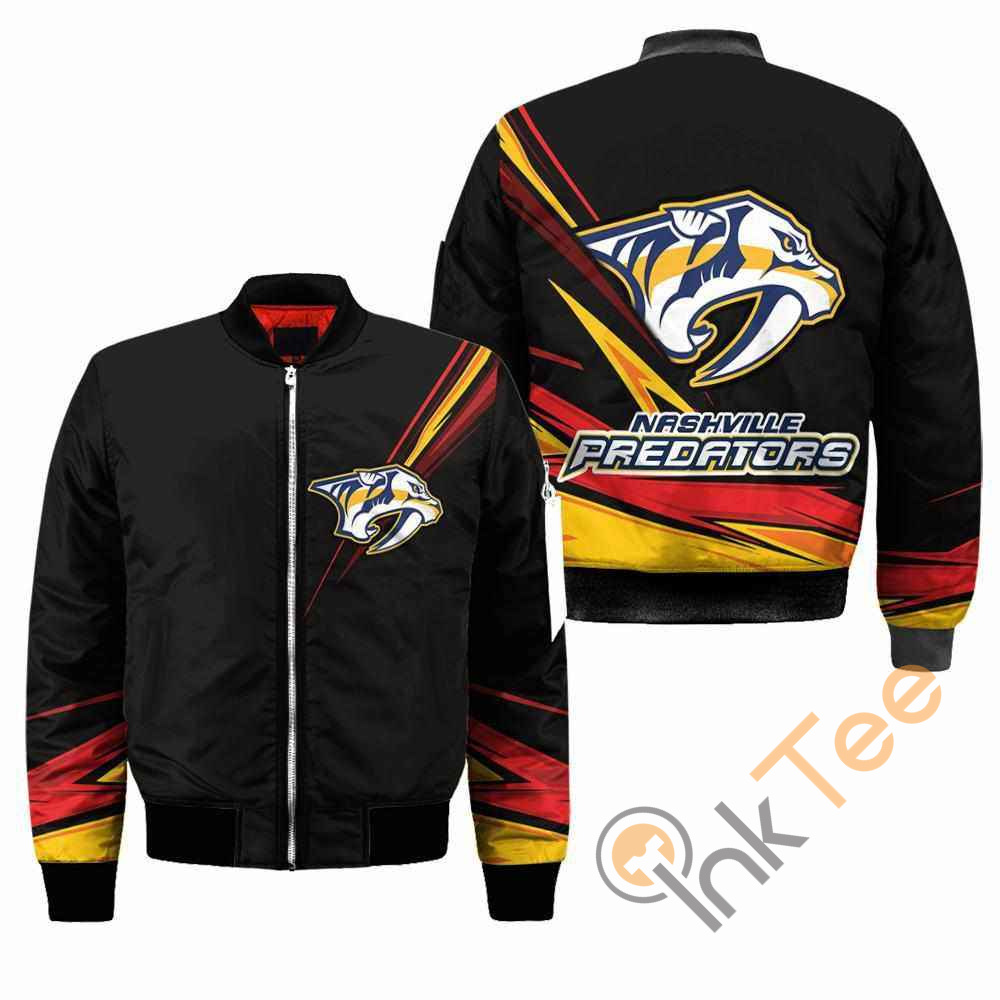 Nashville Predators NHL Black Apparel Best Christmas Gift For Fans Bomber Jacket