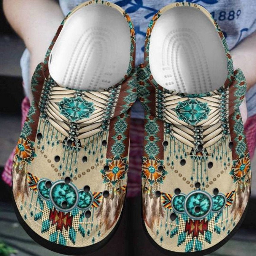 Native American Crocs Clog Shoes