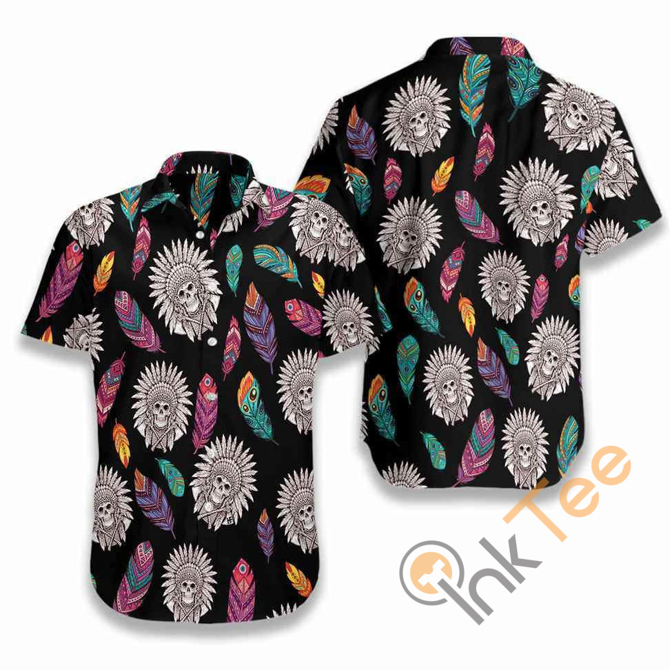 Native American Skull Hawaiian shirts