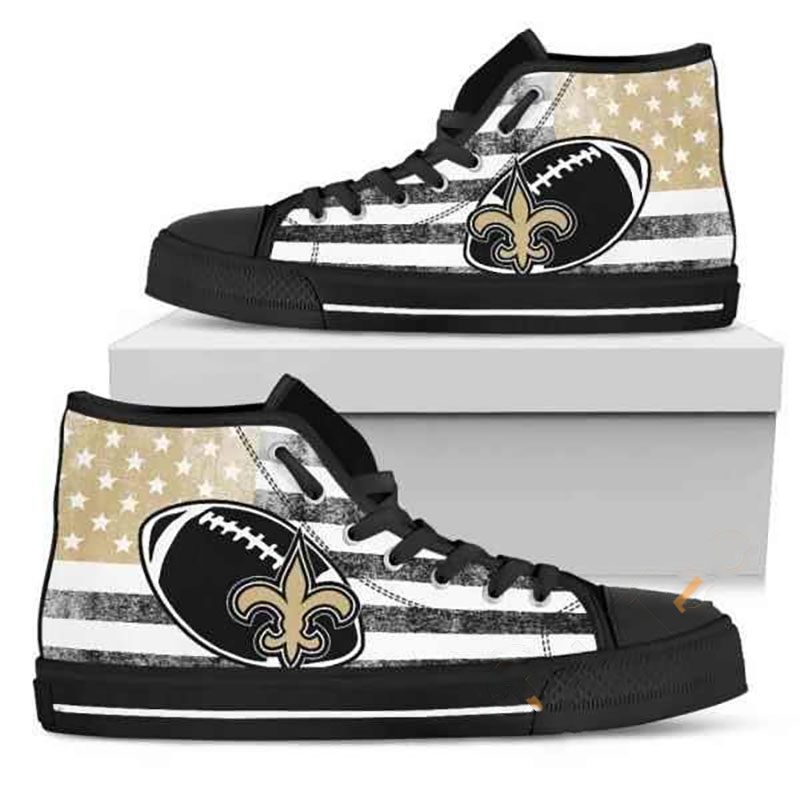 New Orleans Saints Nfl Football High Top Shoes