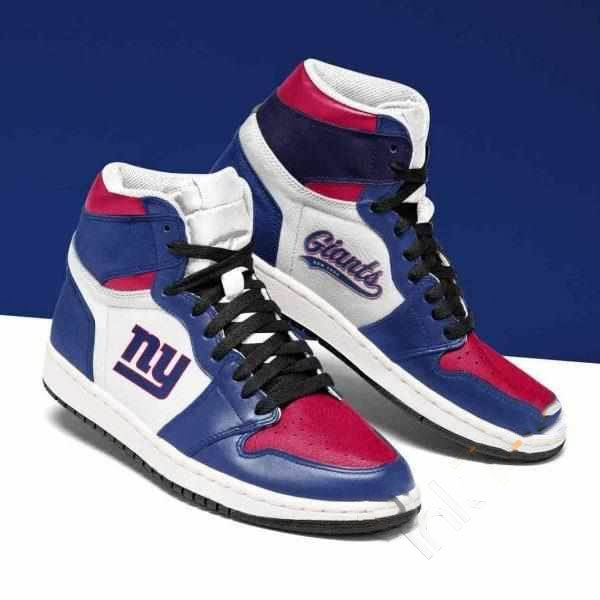 New York Giants Nfl Football Custom Air Jordan Shoes