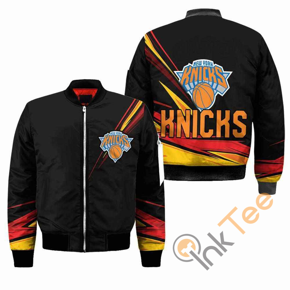 New York Knicks NBA Black Apparel Best Christmas Gift For Fans Bomber Jacket