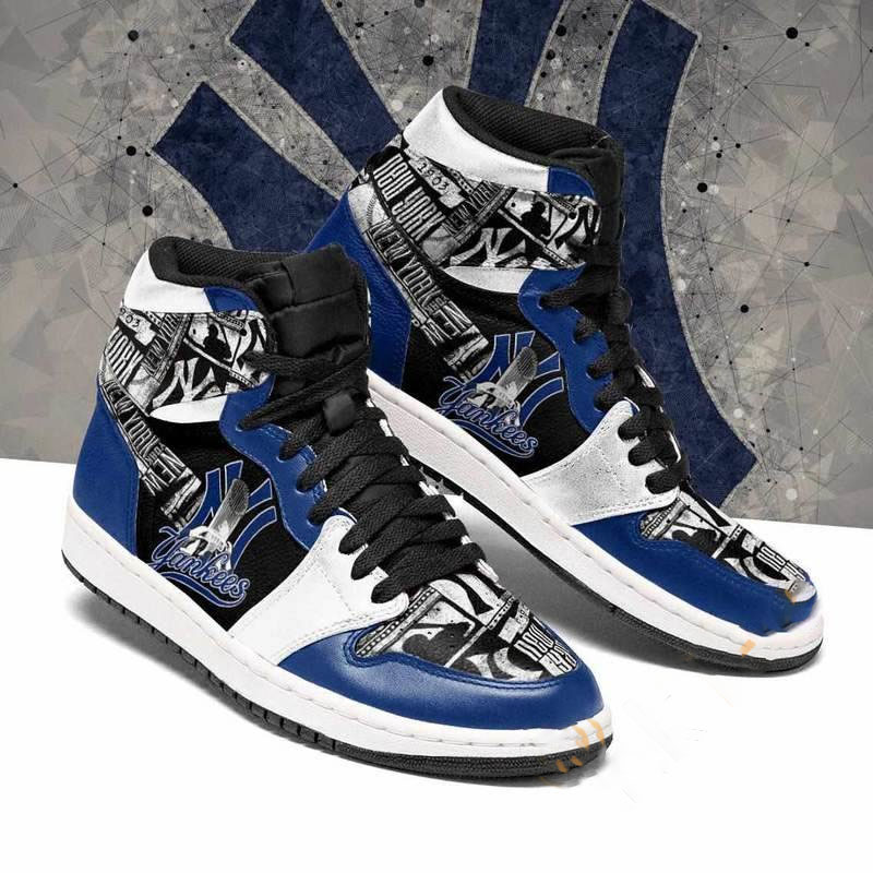 New York Yankees Mlb Baseball Custom Air Jordan Shoes