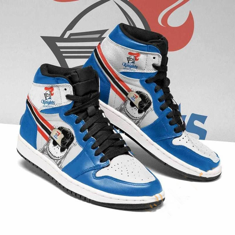 Newcastle Knights Nrl Football Jack Skellington Custom Air Jordan Shoes