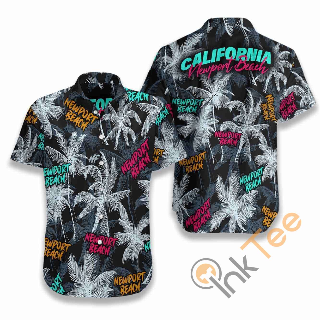 Newport Beach Coconut Tree Seamless Hawaiian shirts