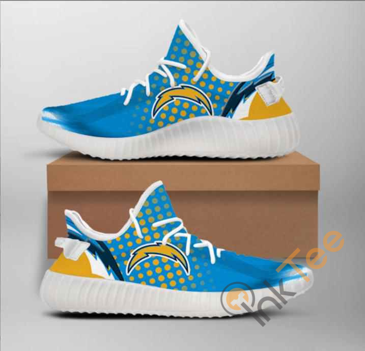 Nfl Los Angeles Chargers Team Big Logo Yeezy Boost