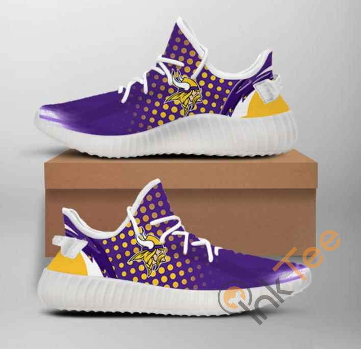 Nfl Minnesota Vikings Team Big Logo Yeezy Boost