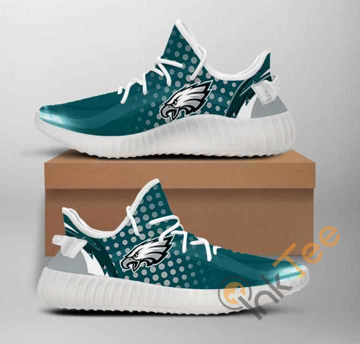 Nfl Philadelphia Eagles Team Big Logo Yeezy Boost