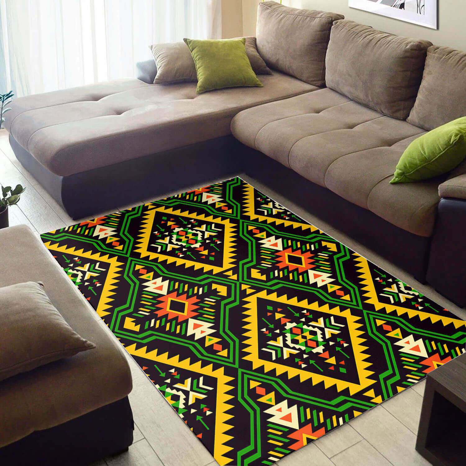 Nice African American Attractive Inspired Ethnic Seamless Pattern Style Floor Themed Home Rug