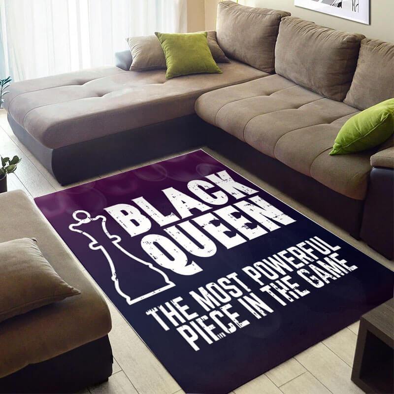 Nice African Beautiful American Art Melanin Girl Black Queen Powerful Style Carpet Inspired Home Rug