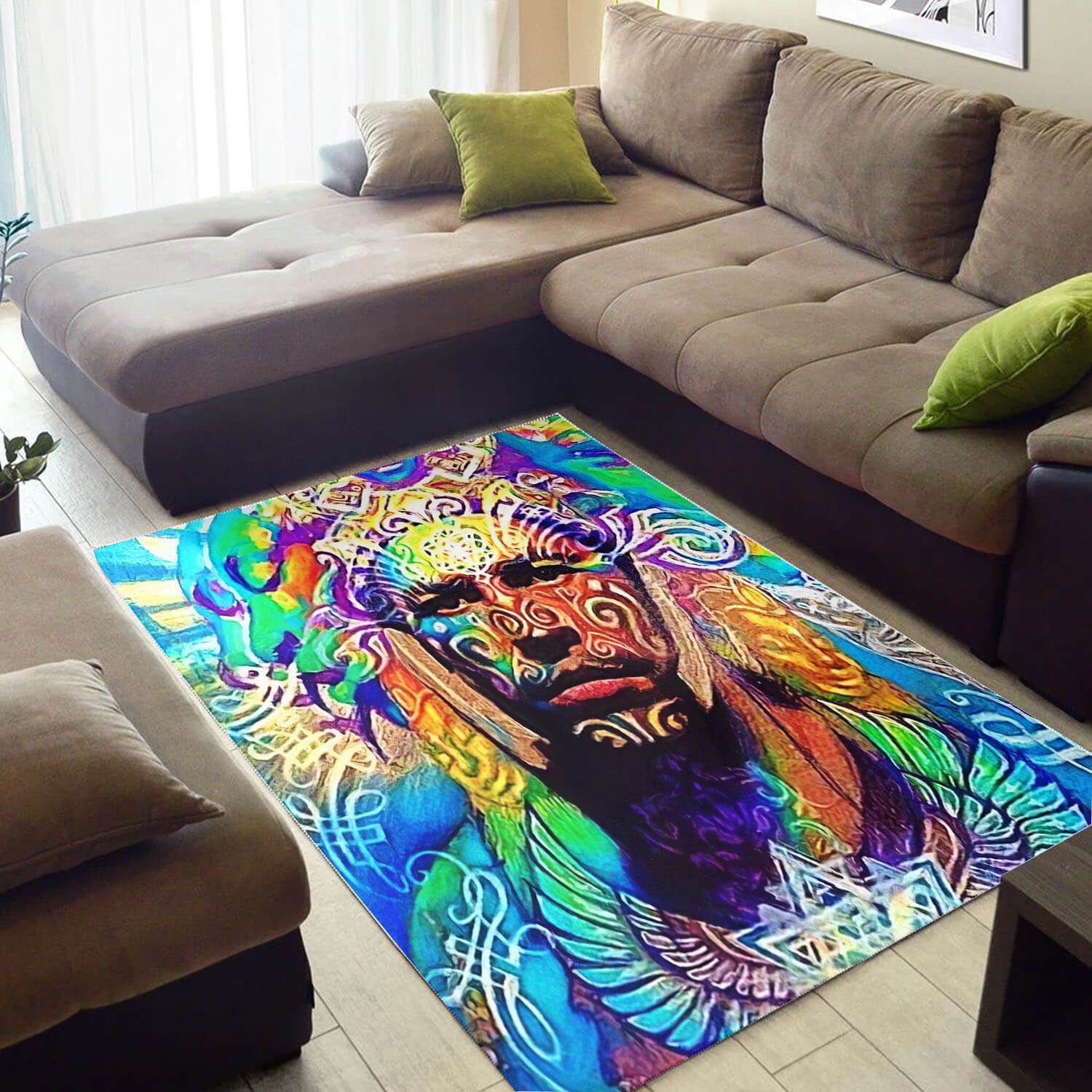 Nice African Style Cute Afro Woman Large House Rug
