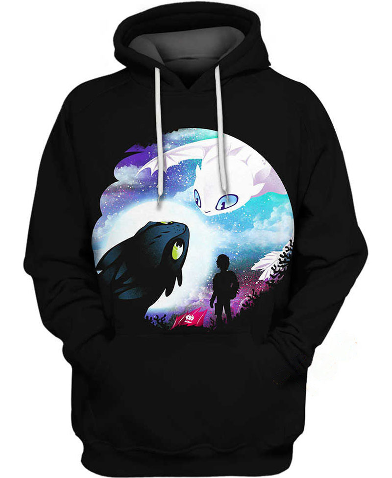 Night Fury And Light Fury Hoodie 3D