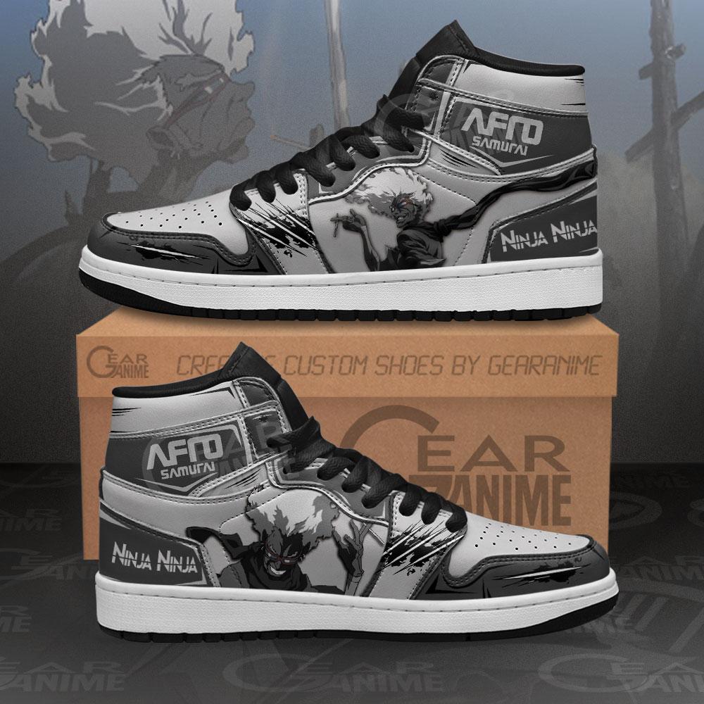 Ninja Ninja Sneakers Afro Samurai Custom Anime Air Jordan Shoes