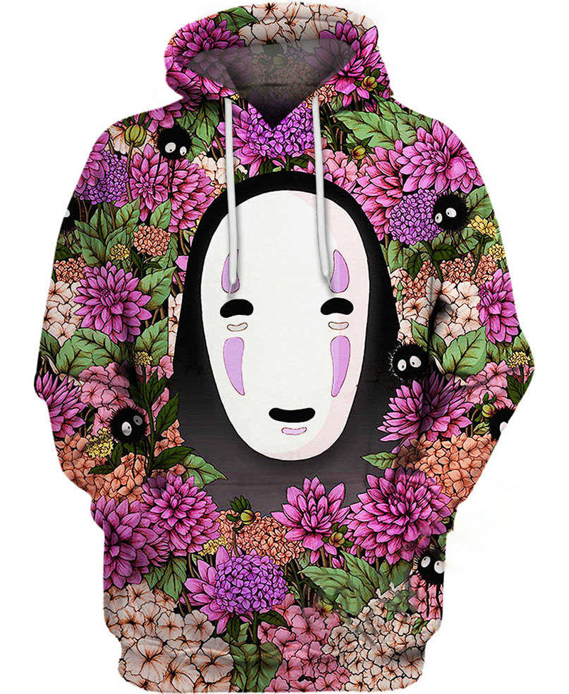 No Face In Garden Hoodie 3D