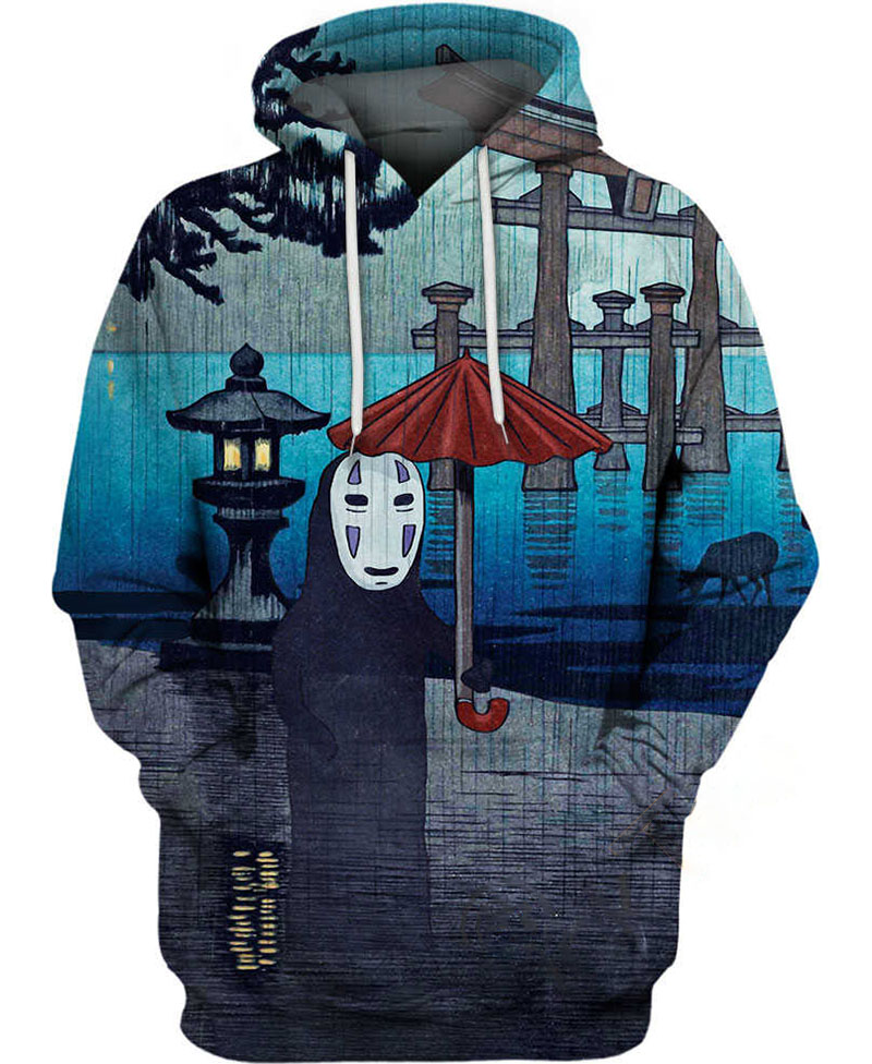 No Face Under The Rain Hoodie 3D
