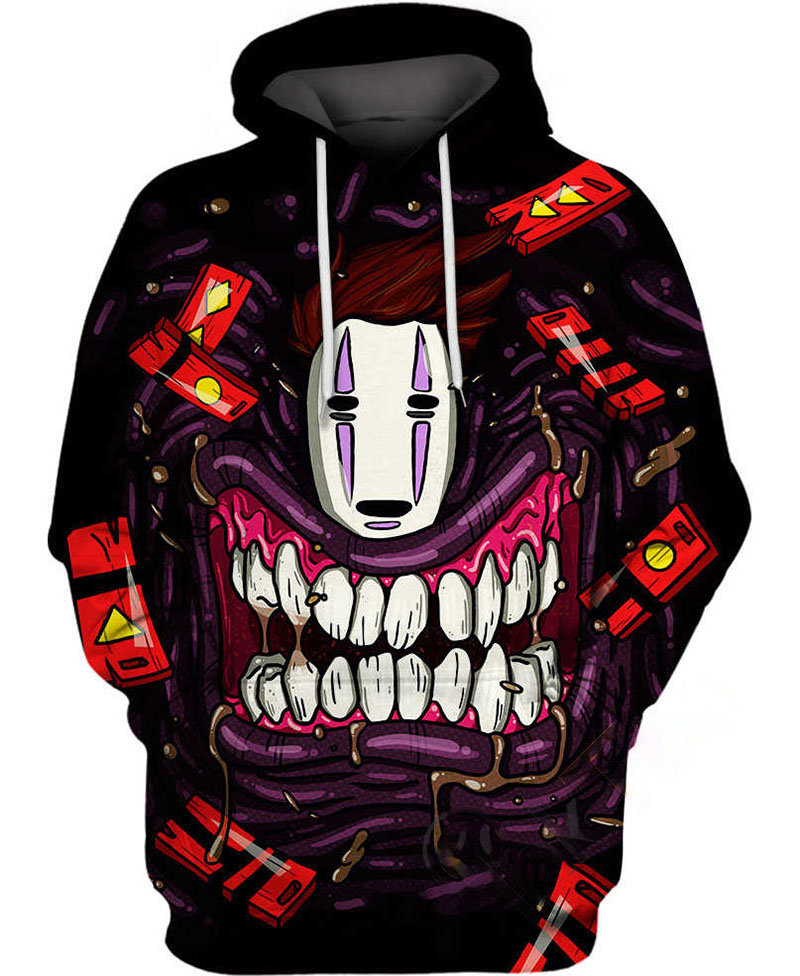 No-face Mouth Hoodie 3D