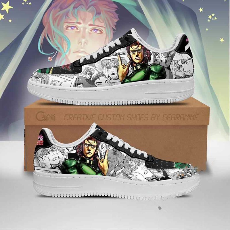 Noriaki Kakyoin Manga Style Jojo’s Anime Nike Air Force Shoes