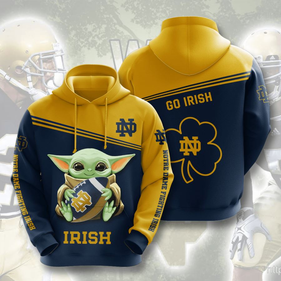 Notre Dame Fighting Irish Custom Hoodie 3D