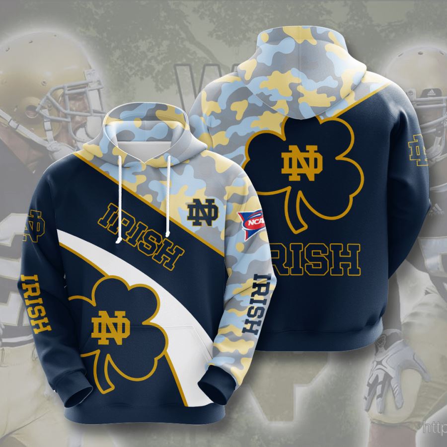 Notre Dame Fighting Irish Custom Hoodie 3D