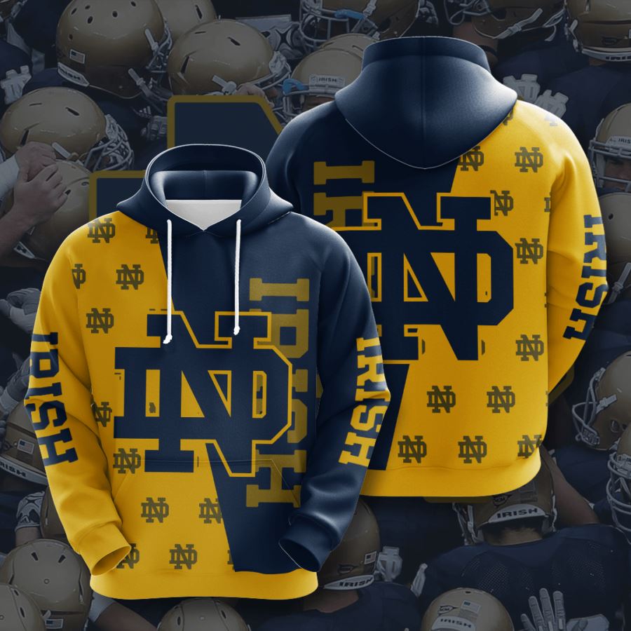 Notre Dame Fighting Irish Custom Hoodie 3D