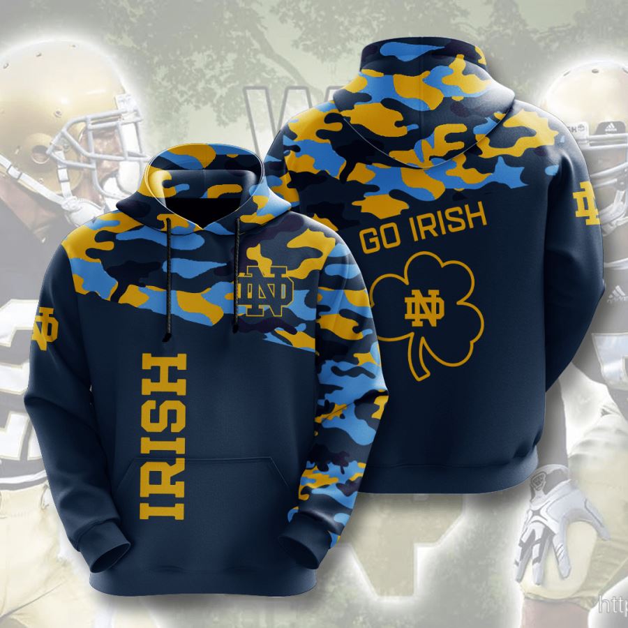 Notre Dame Fighting Irish Custom Hoodie 3D