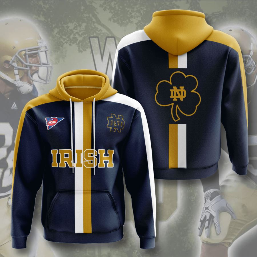 Notre Dame Fighting Irish Custom Hoodie 3D