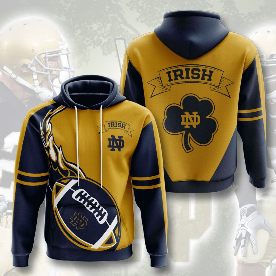 Notre Dame Fighting Irish Custom Hoodie 3D
