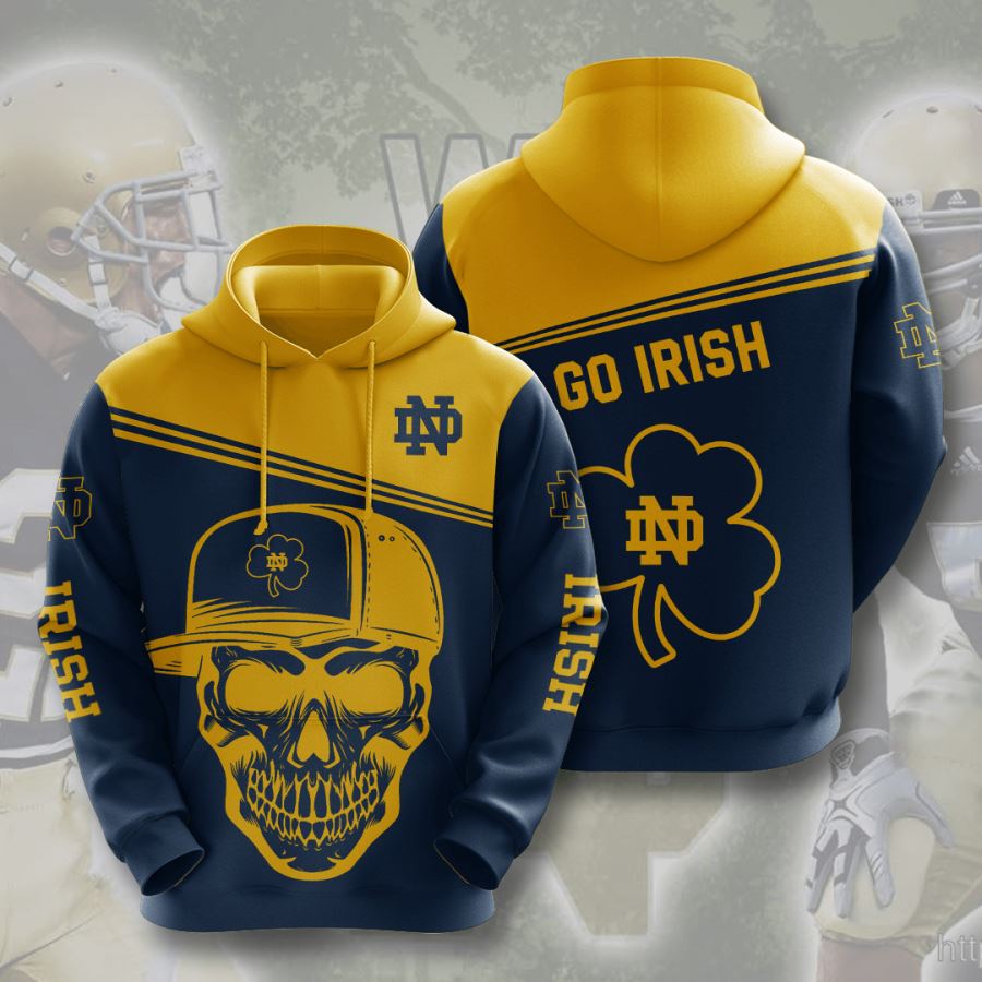 Notre Dame Fighting Irish Custom Hoodie 3D