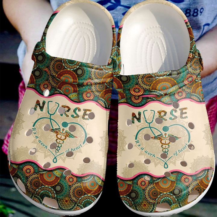 Nurse A Work Of Heart Crocs Clog Shoes