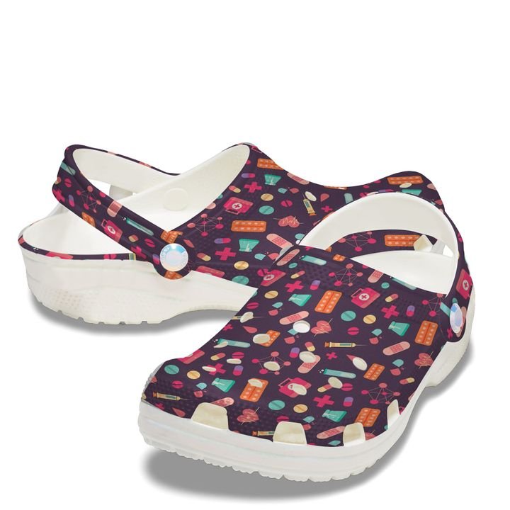 Nurse Pattern Crocs Clog Shoes